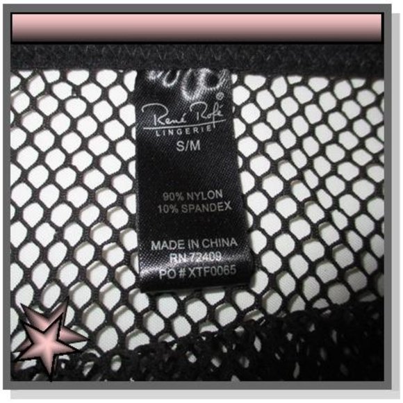 RENA RAFE BLACK NET CROCTHLESS BODY SUIT - Picture 9 of 12